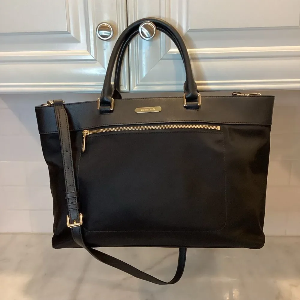 Michael Kors Bag Purse Handbag Colgate Large East West Nylon Laptop Bag Tote - Picture 1 of 15